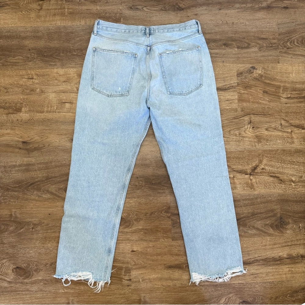 Agolde Premium 90's Pinch Waist High Rise Straight Leg Jeans Light Wash Size 33 - Picture 8 of 9